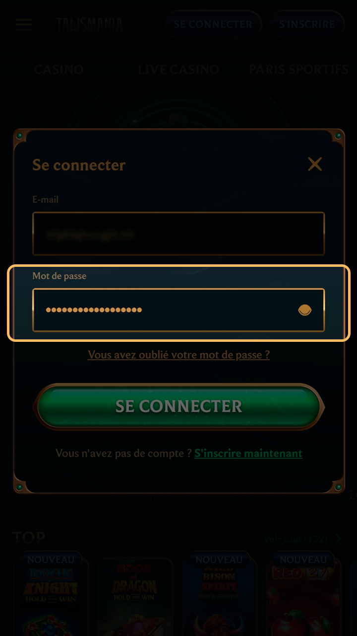 Sécurisation de l'accès à votre compte Talismania.